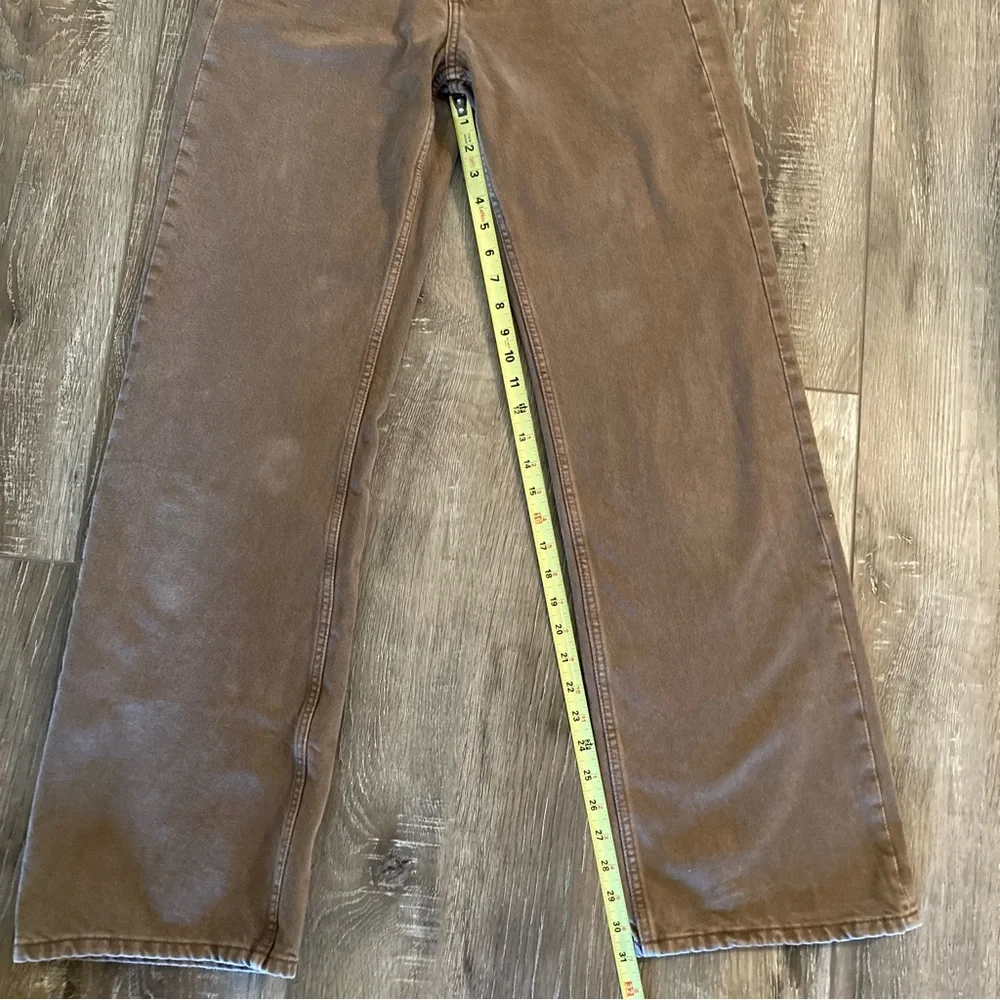 Zara Brown Wide-Leg Jeans - Picture 12 of 14